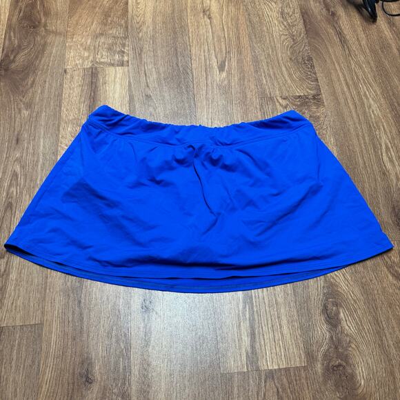 Lands End Womens Royal Blue Swim Skirt Attached Brief Suit Bottom Plus Size 18W - Picture 2 of 7